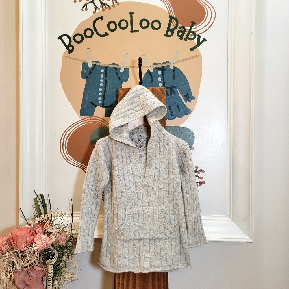 Old Navy Grey LAMBSWOOL Cable Knit Sweater